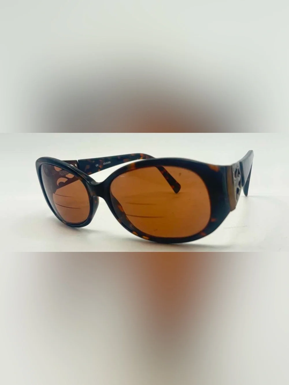 Guess Brown Oval Sunglasses Frames Only